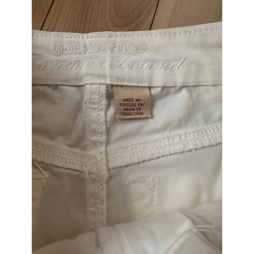 o low waist bootcut pants Y2K deadstock white size 25 - Picture 6 of 14